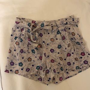 Nieves Lavi patterned silk resort shorts